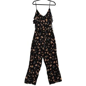 Forever 21 Black Floral Cold‎ Shoulder Jumpsuit | Size 3X